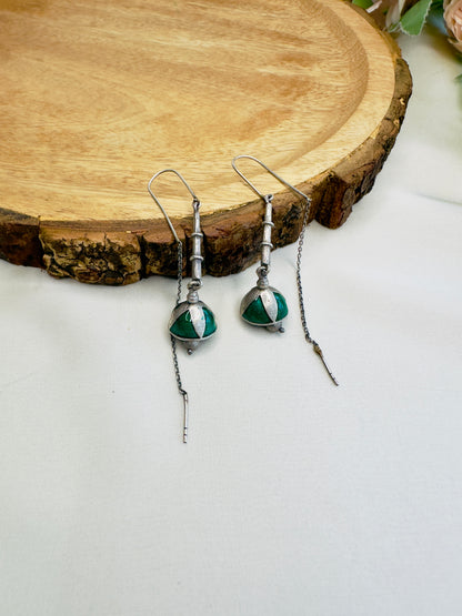 Sui Dhaga Silver Replica Earrings