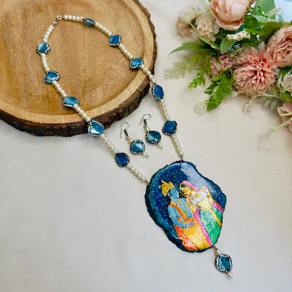 Tanjore Painting Pendant Necklace Set