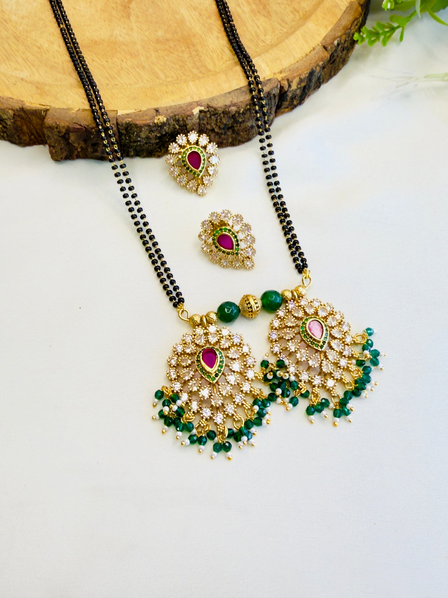 Leaf Shape pendant Mangalsutra
