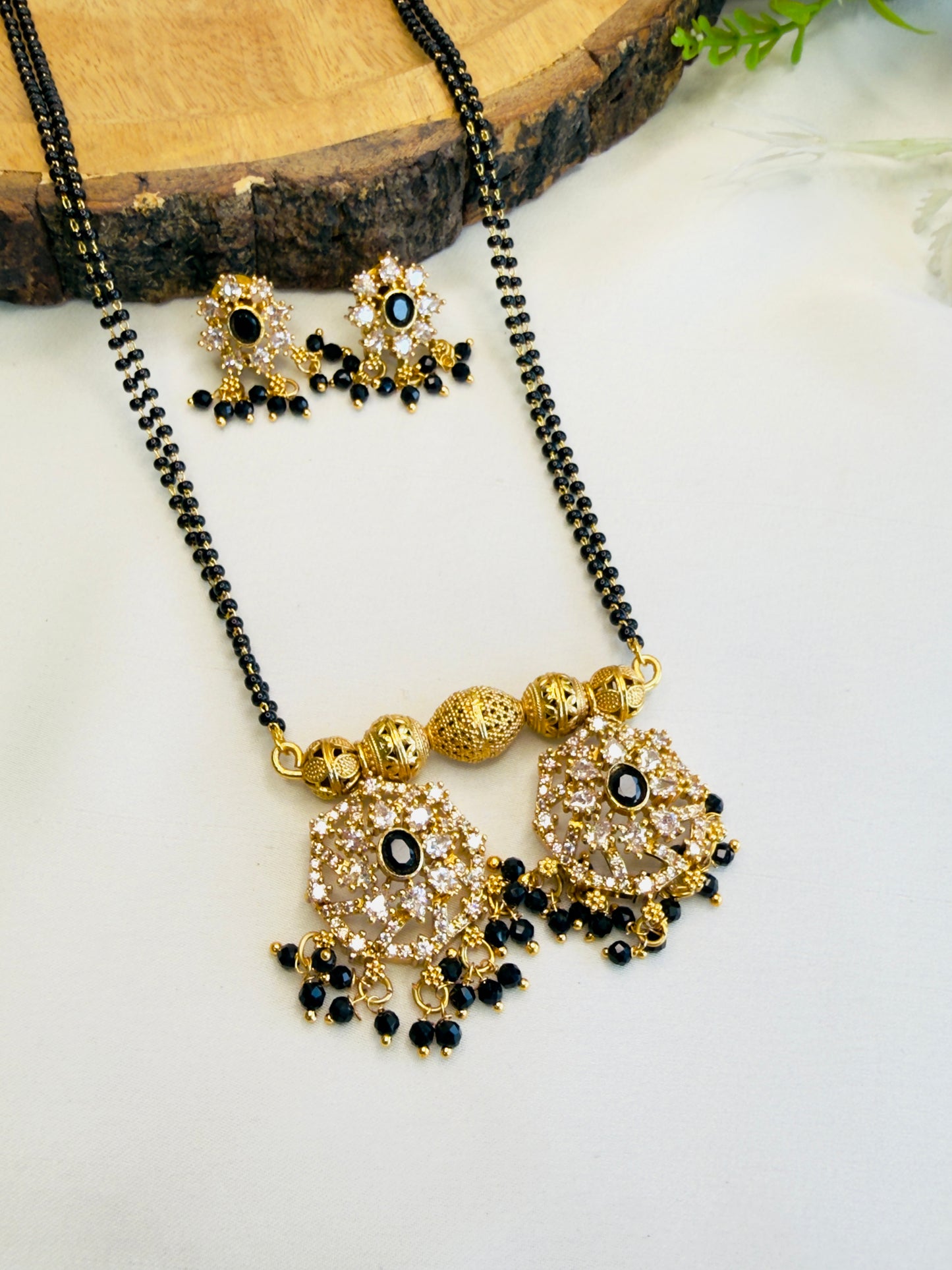 Black Hydro beads Magalsutra Set