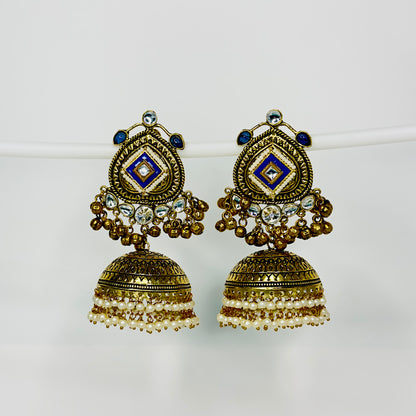 Dual Tone Multi Jhumki Earrings