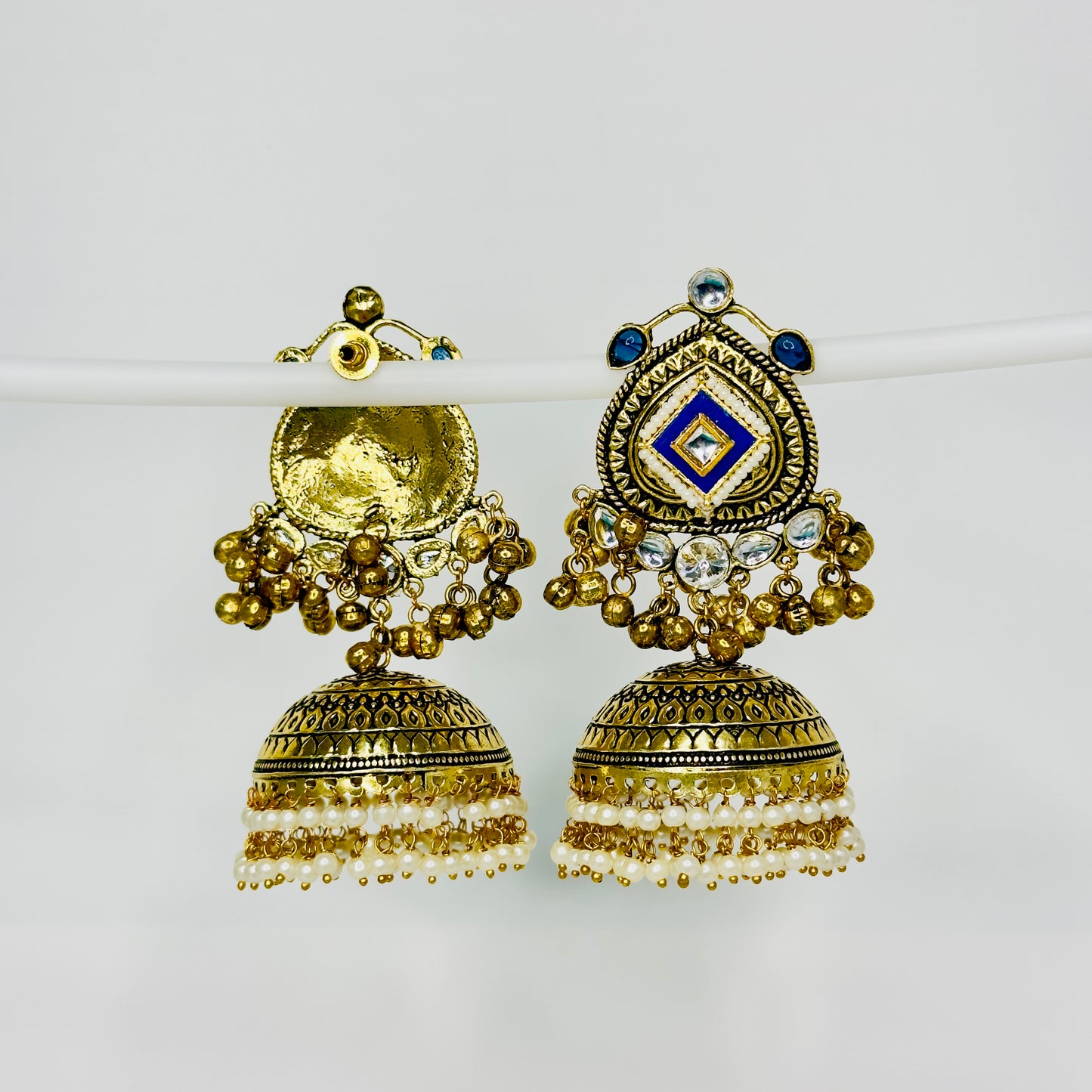 Dual Tone Multi Jhumki Earrings