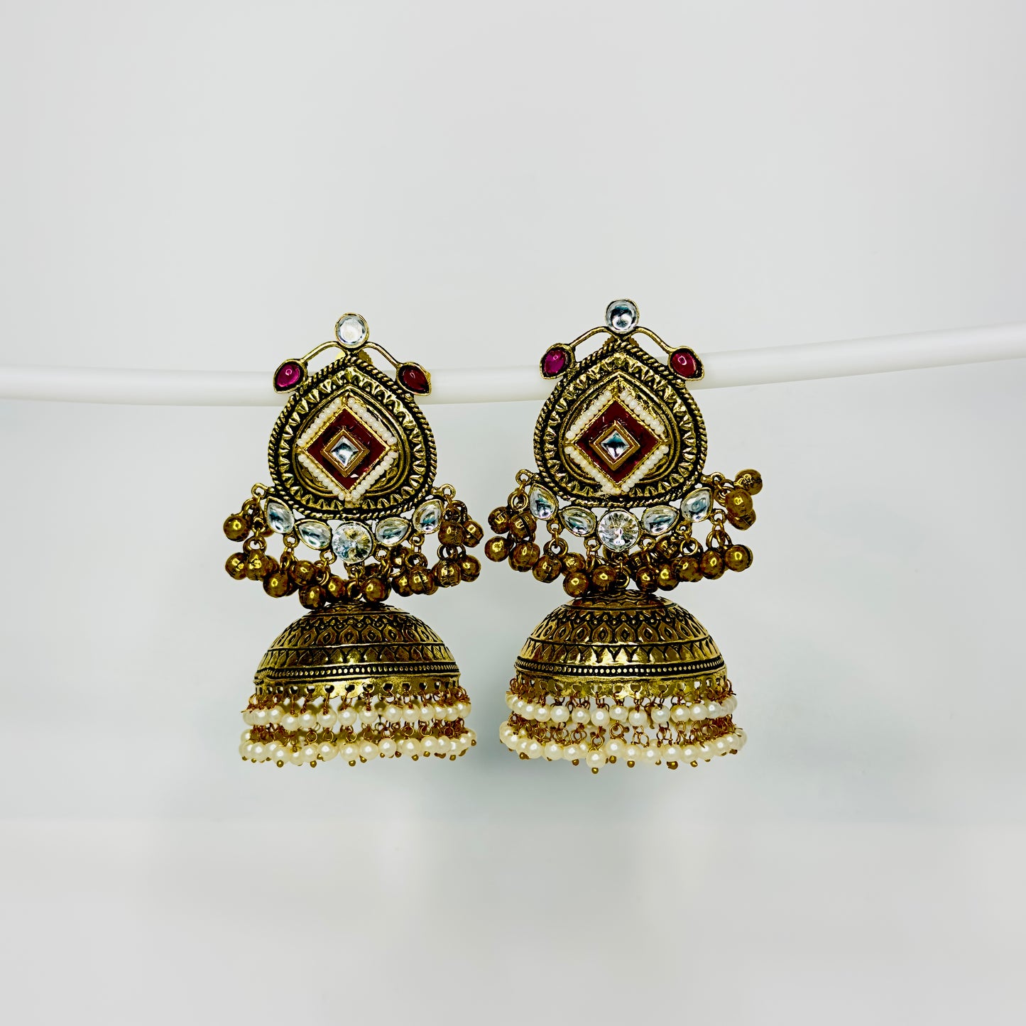 Dual Tone Multi Jhumki Earrings