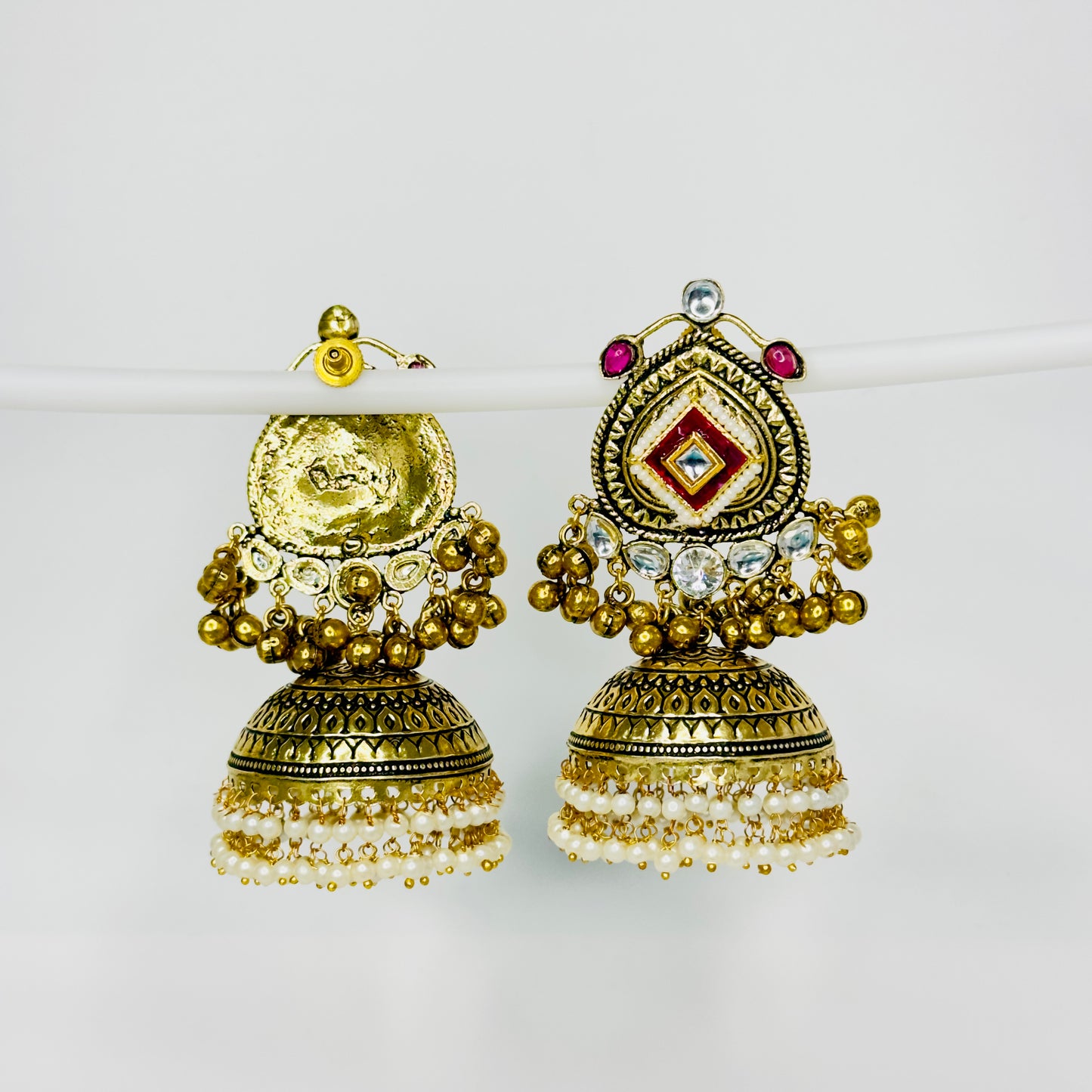 Dual Tone Multi Jhumki Earrings