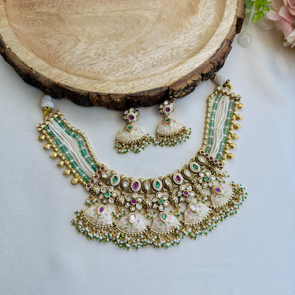 Meenakari Rajwadi Necklace Set