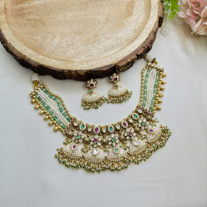 Meenakari Rajwadi Necklace Set