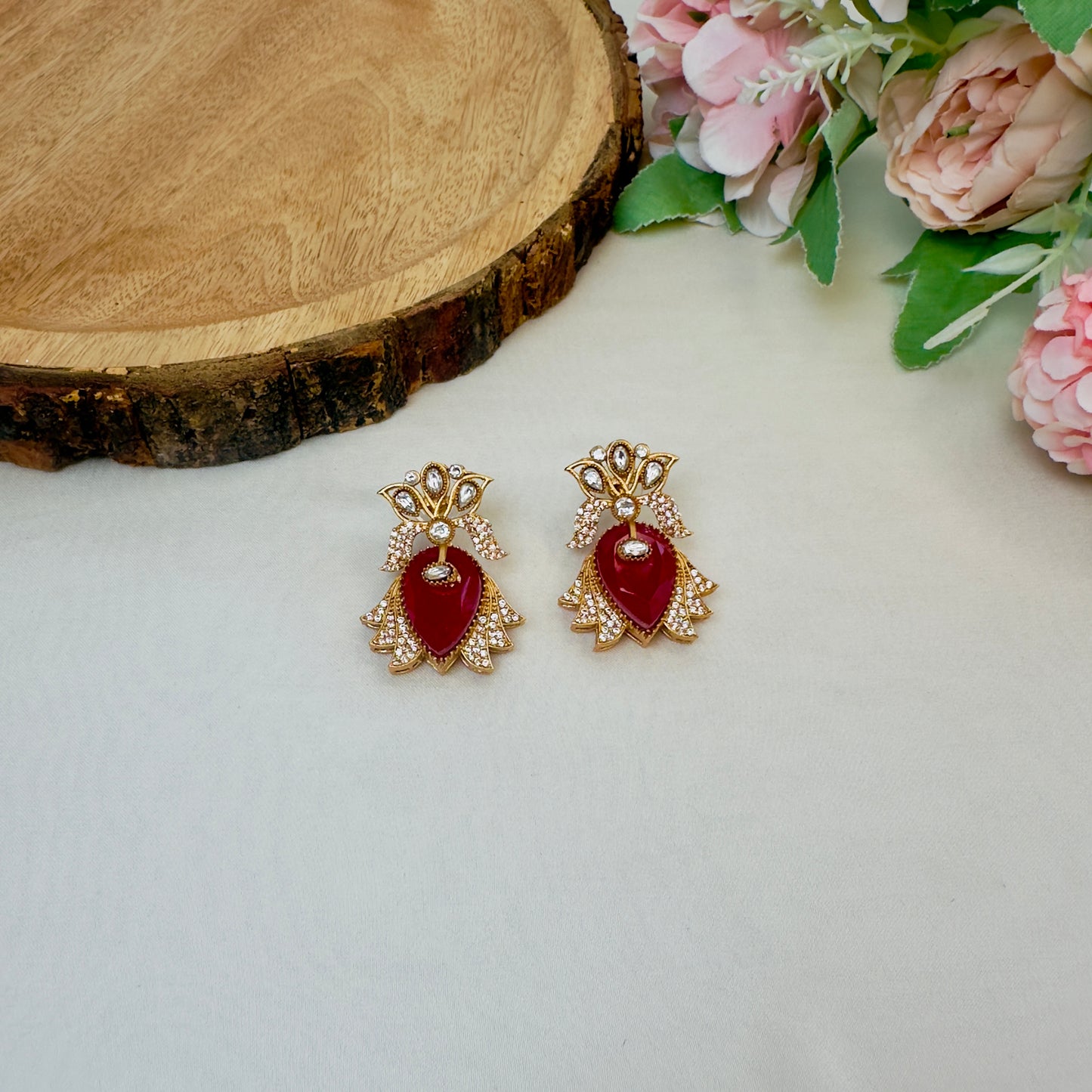 Doublet Stud Pattern Earrings