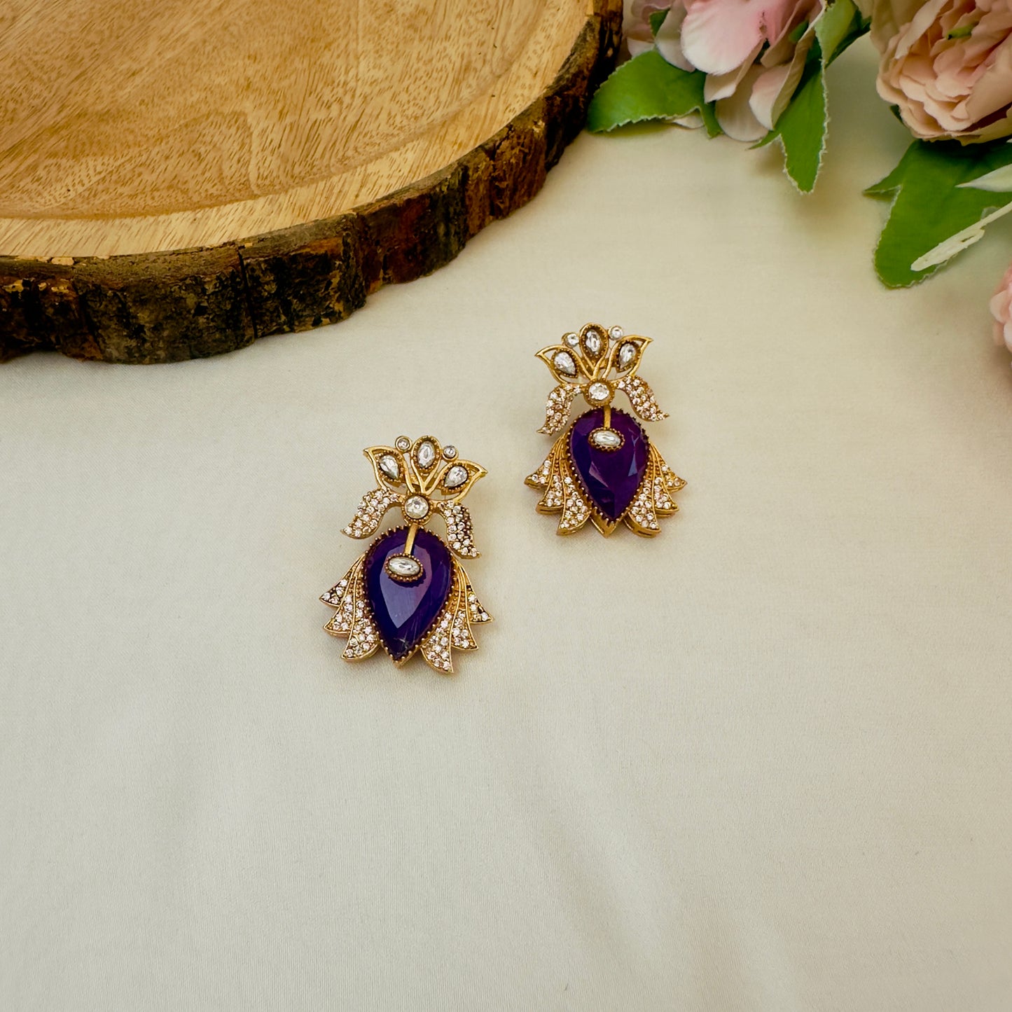 Doublet Stud Pattern Earrings