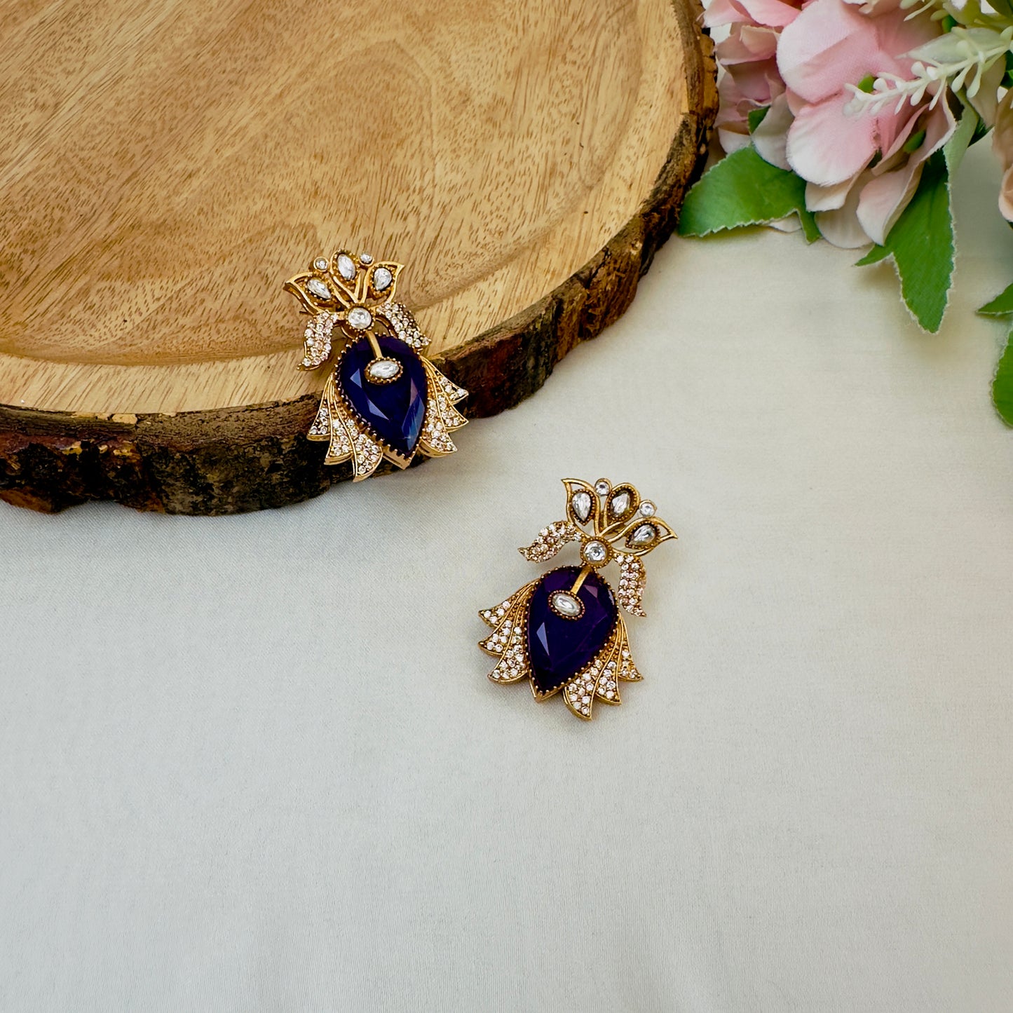 Doublet Stud Pattern Earrings