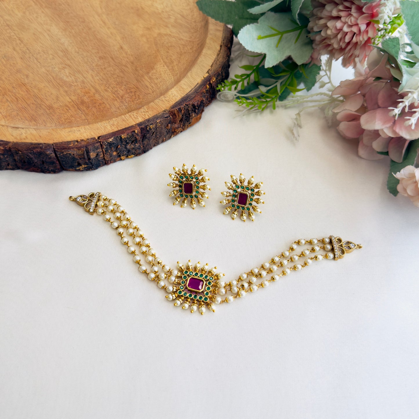 Pearl Choker Set