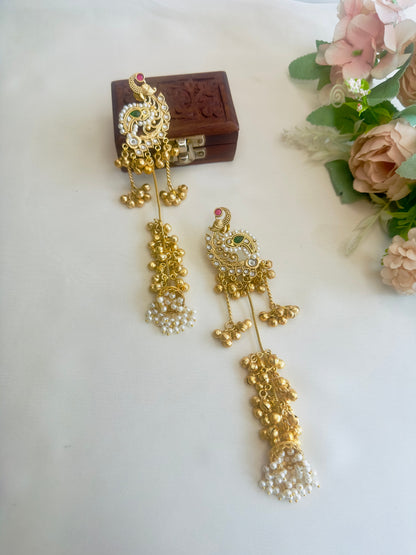 Peacock Design Kashmiri earrings