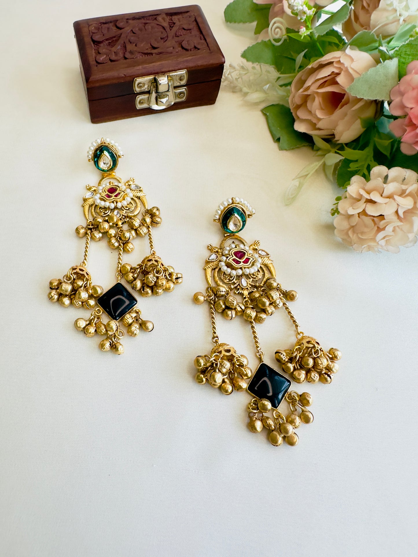 Fusion Black Earrings