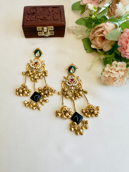 Fusion Black Earrings