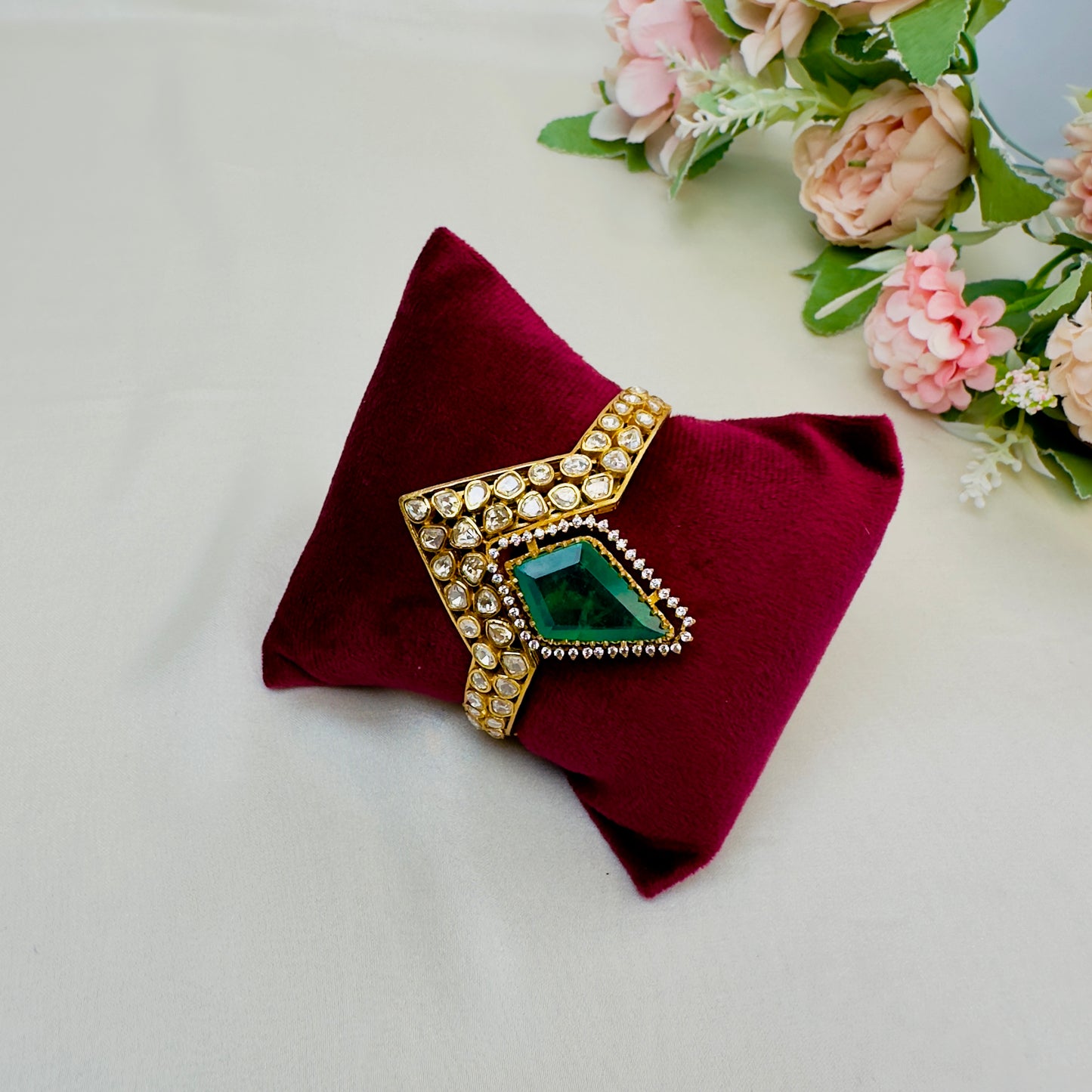 Real Moissanite 22 CT Gold plated Bracelet