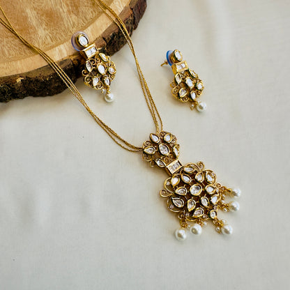 AC Kundan Chain Pendant Set