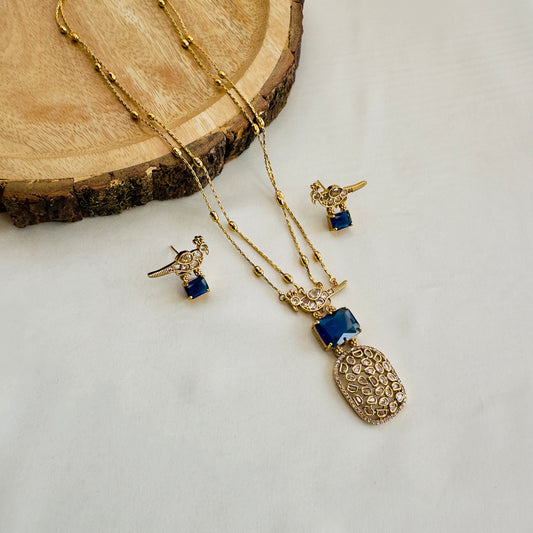 Blue Bird Pendant Set