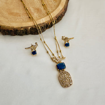 Blue Bird Pendant Set