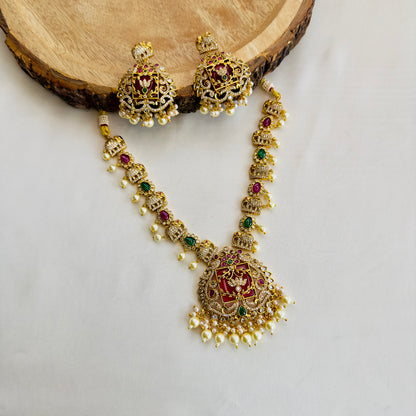 Short Multicolor AD Necklace Set