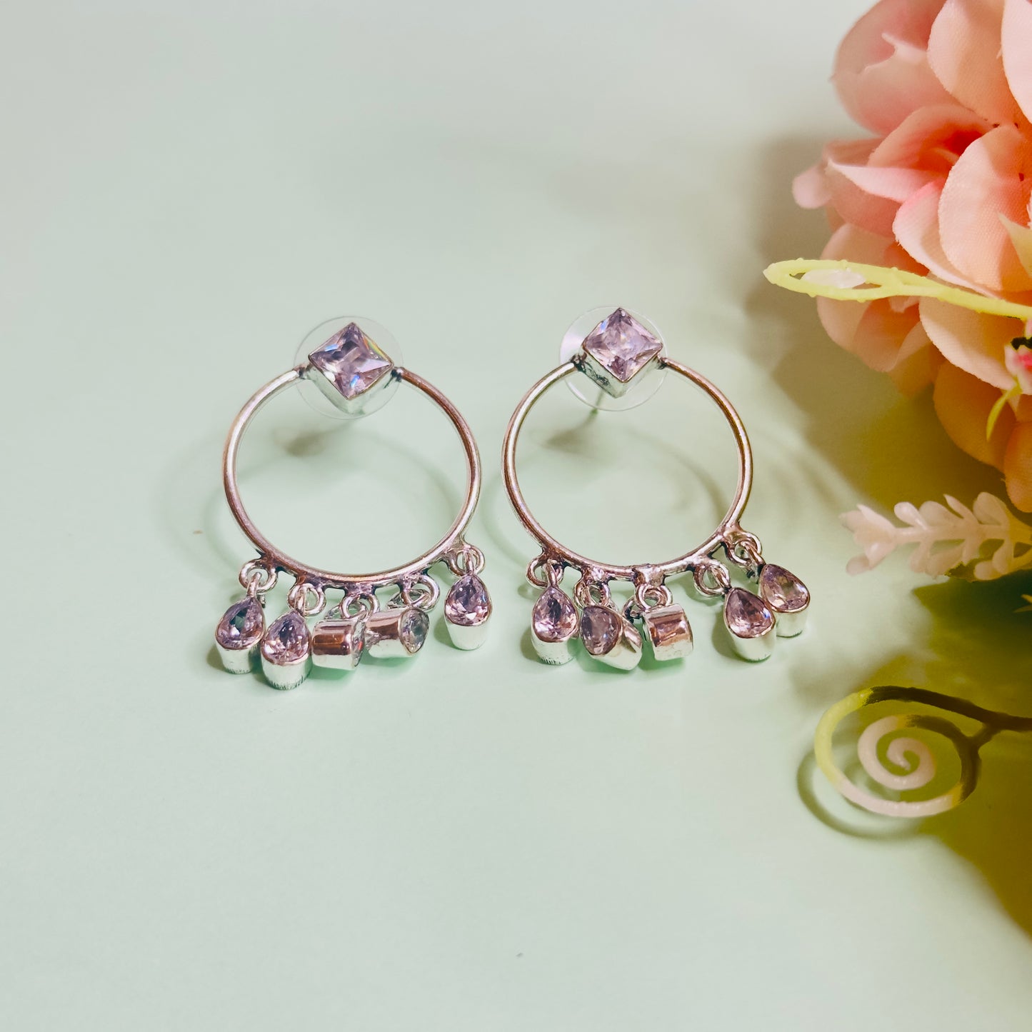 Sliver ChandBali Earring