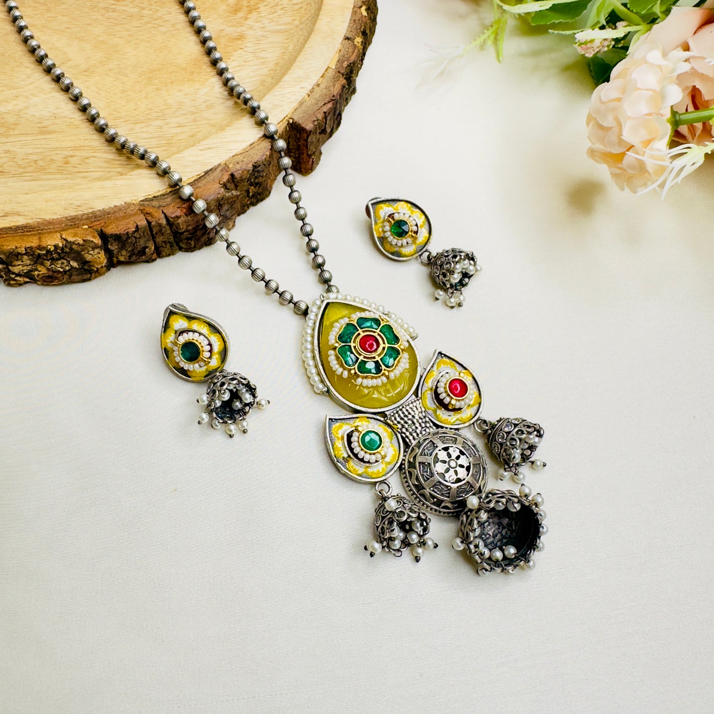 Three Jhumki Necklace set