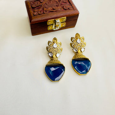 Kundan Antique Gold polish Earrings