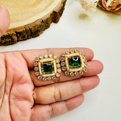 Pachi Kundan Stud Earrings