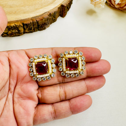 Pachi Kundan Stud Earrings