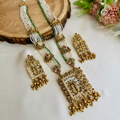 Heritage Design Radha Krishna Long Necklace set