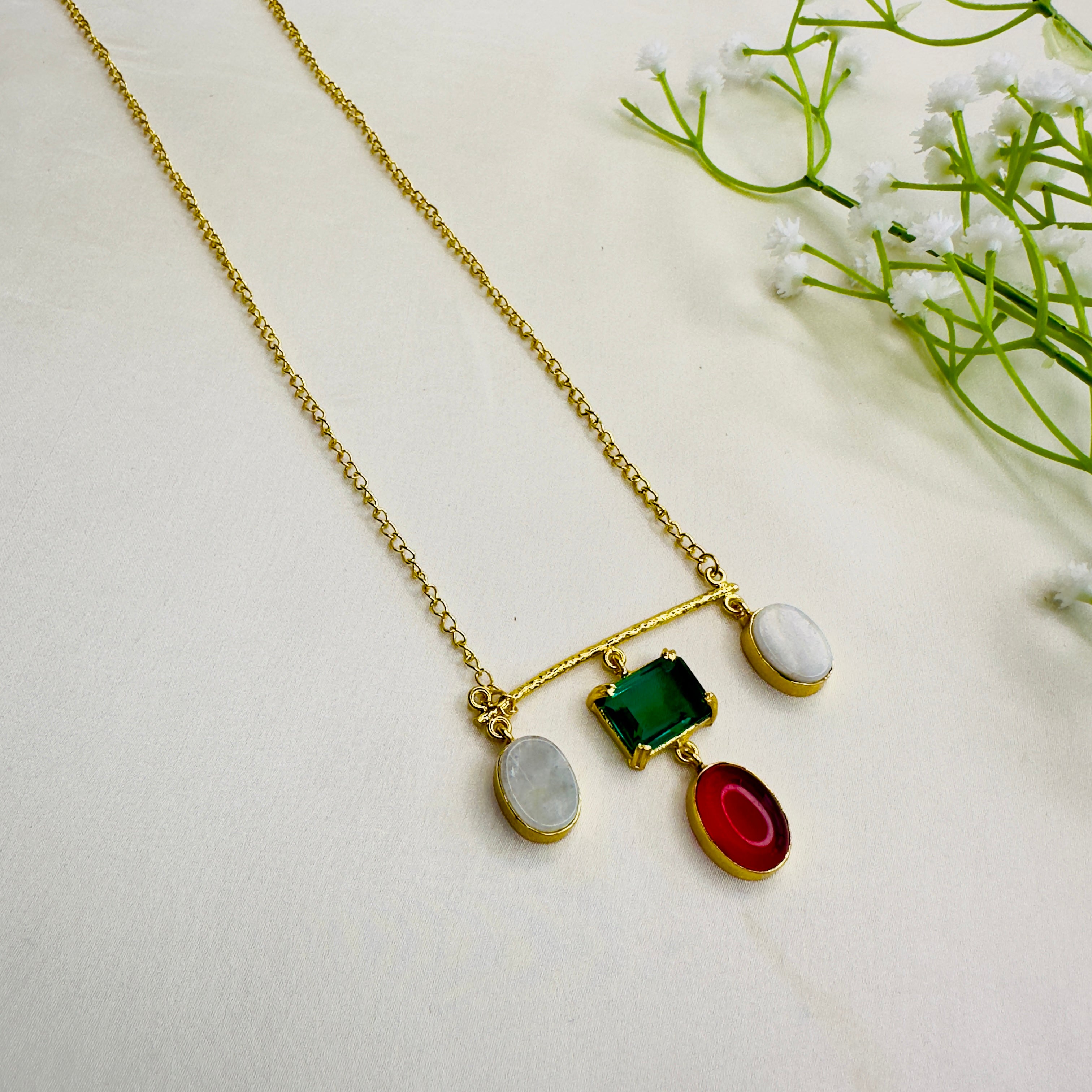 Multicolor Chain Pendant – Stridhan