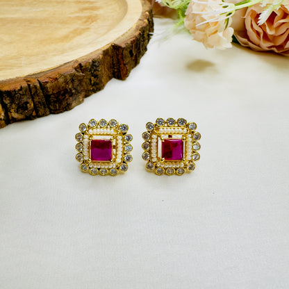 Pachi Kundan Stud Earrings