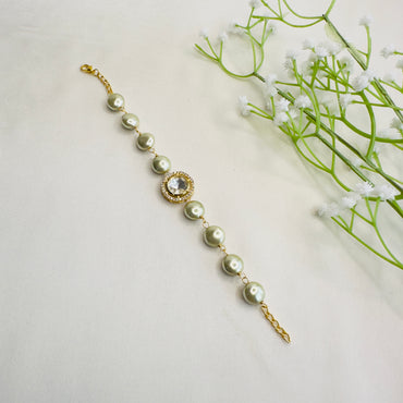 Pearl Mossanite Bracelet