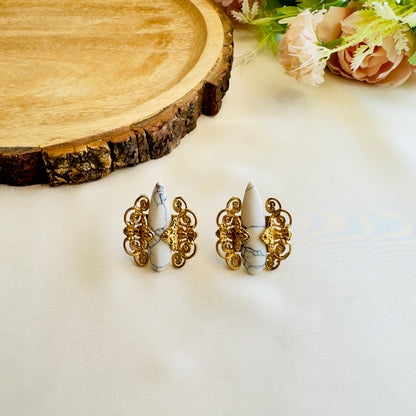 Golden Tone Stud Earrings