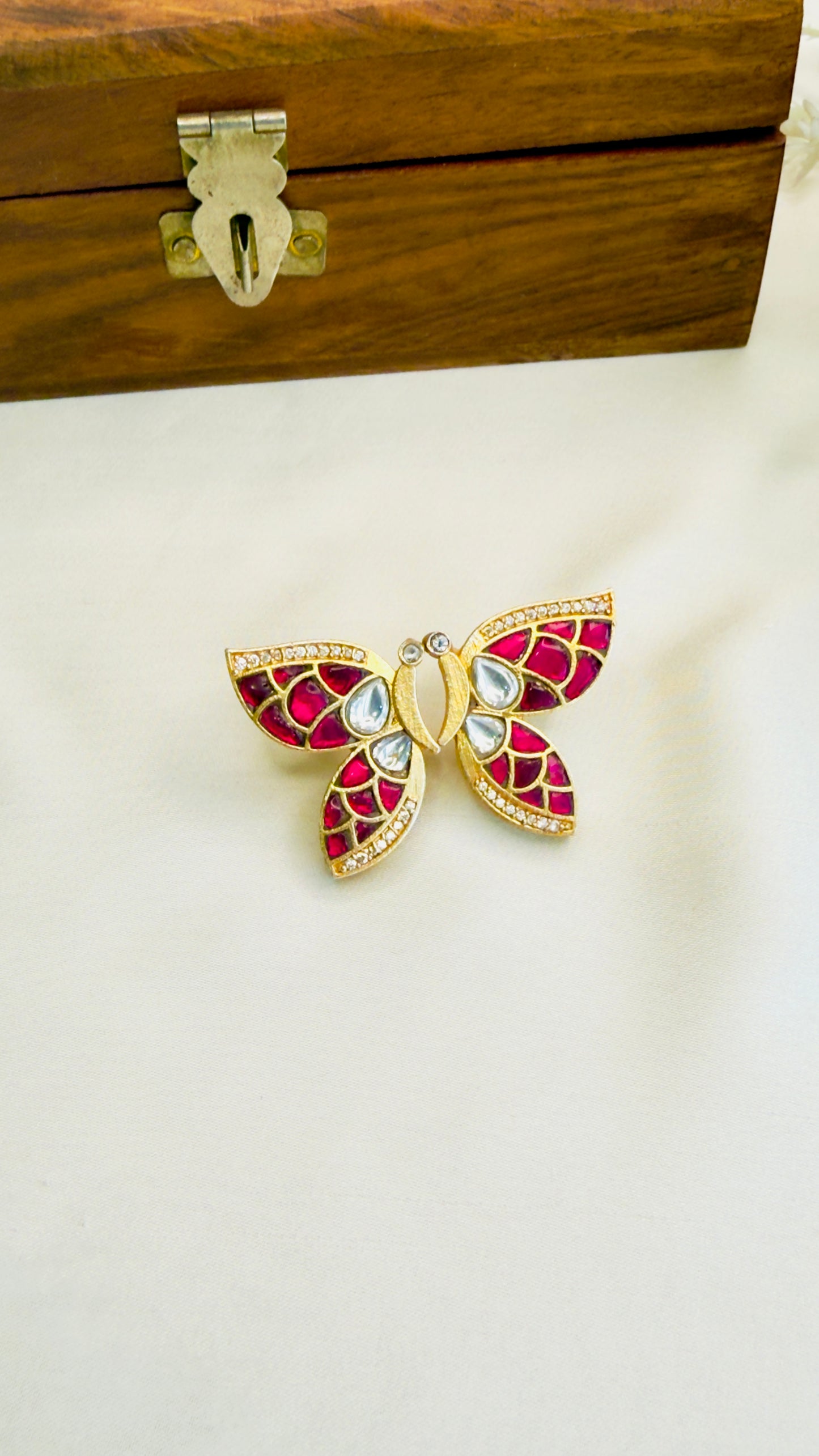Butterfly Jadau Stud Earrings