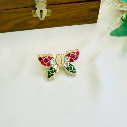 Butterfly Jadau Stud Earrings