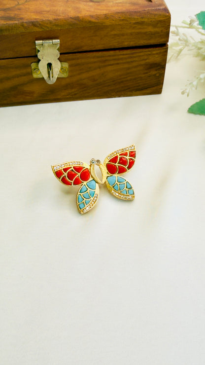 Butterfly Jadau Stud Earrings