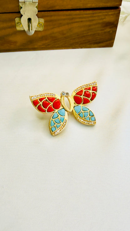 Butterfly Jadau Stud Earrings