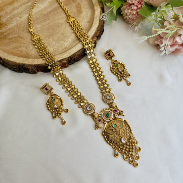 Gold Look a Like Long Necklace Set