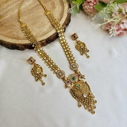 Gold Look a Like Long Necklace Set