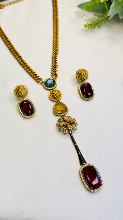 Flower design Necklace Set