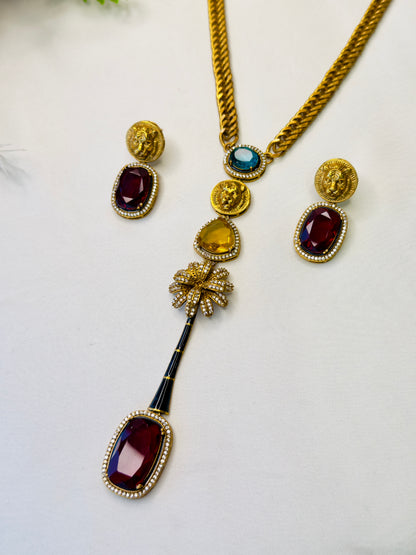 Flower design Necklace Set