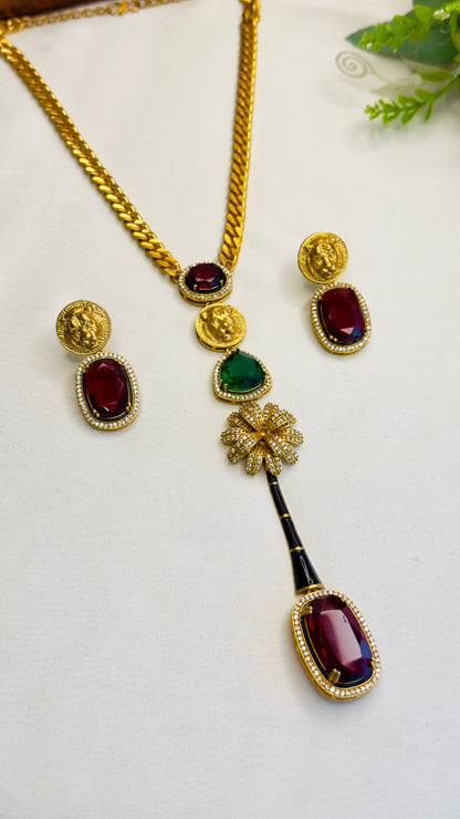 Flower design Necklace Set