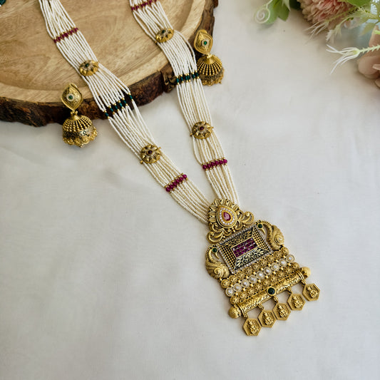 Five Charms Rajwadi Necklace Set