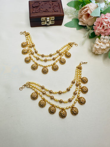 Golden Drops Ear Chain