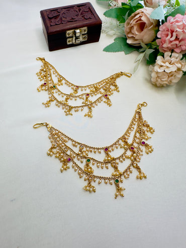 Pearl Three Layers Ear Chain