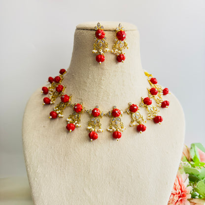 Polki with Beads necklace Set