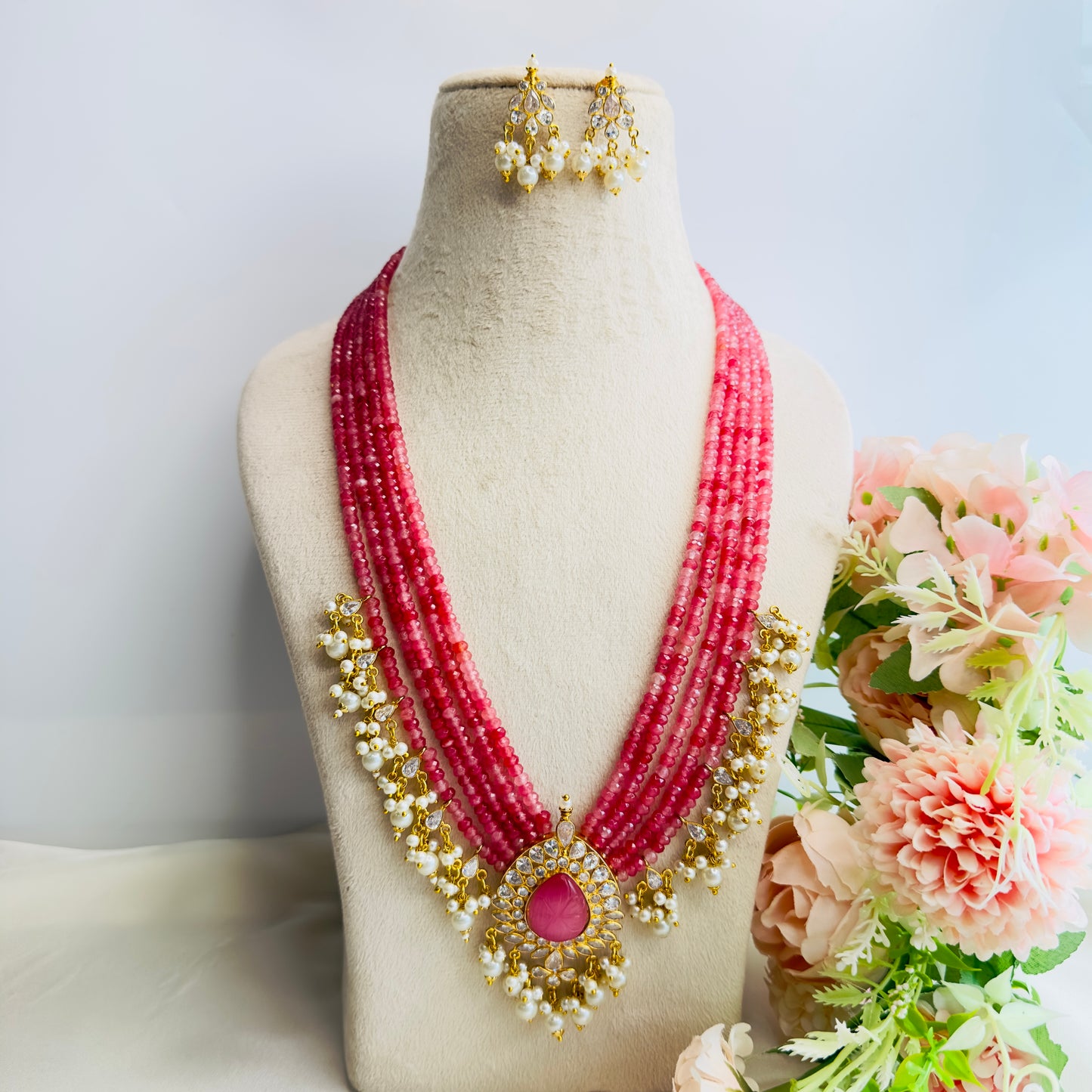 Layered Polki necklace