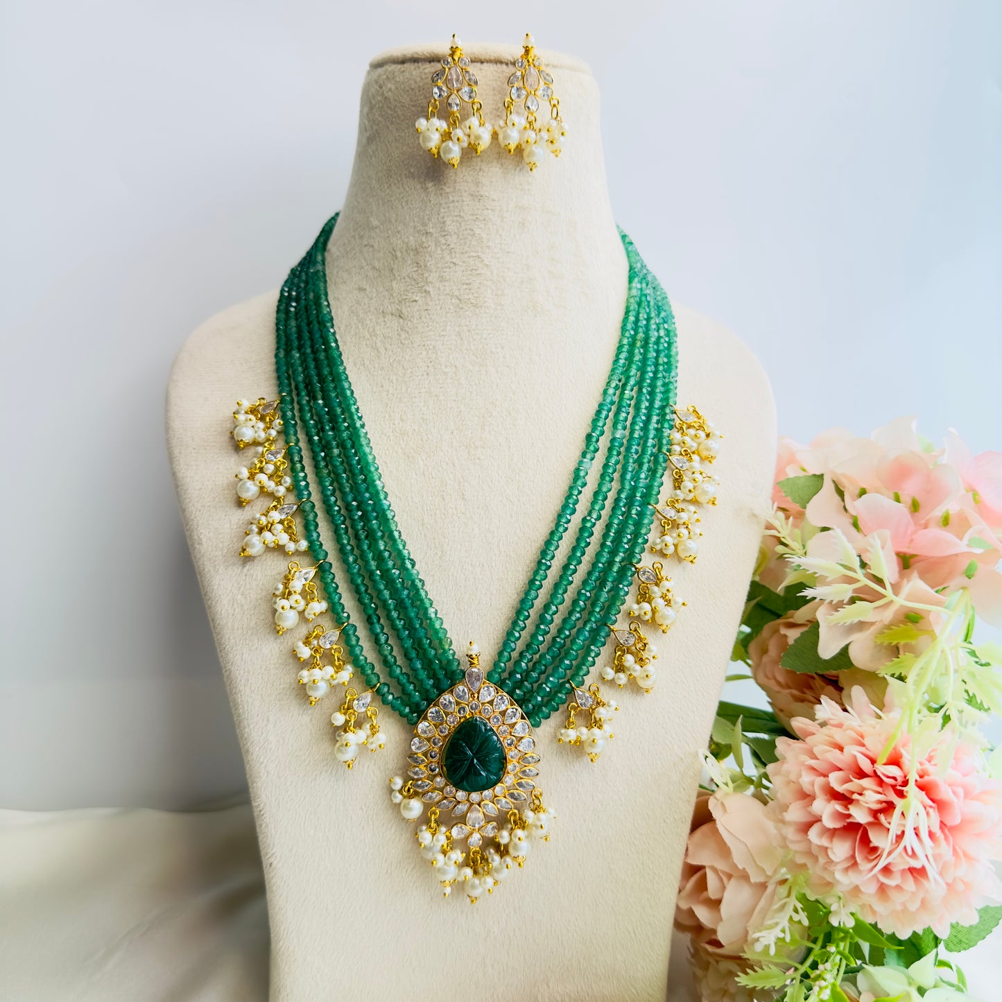 Layered Polki necklace