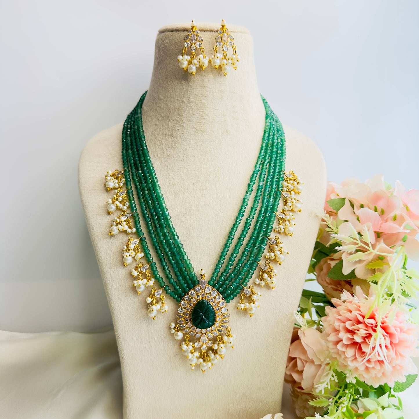 Layered Polki necklace