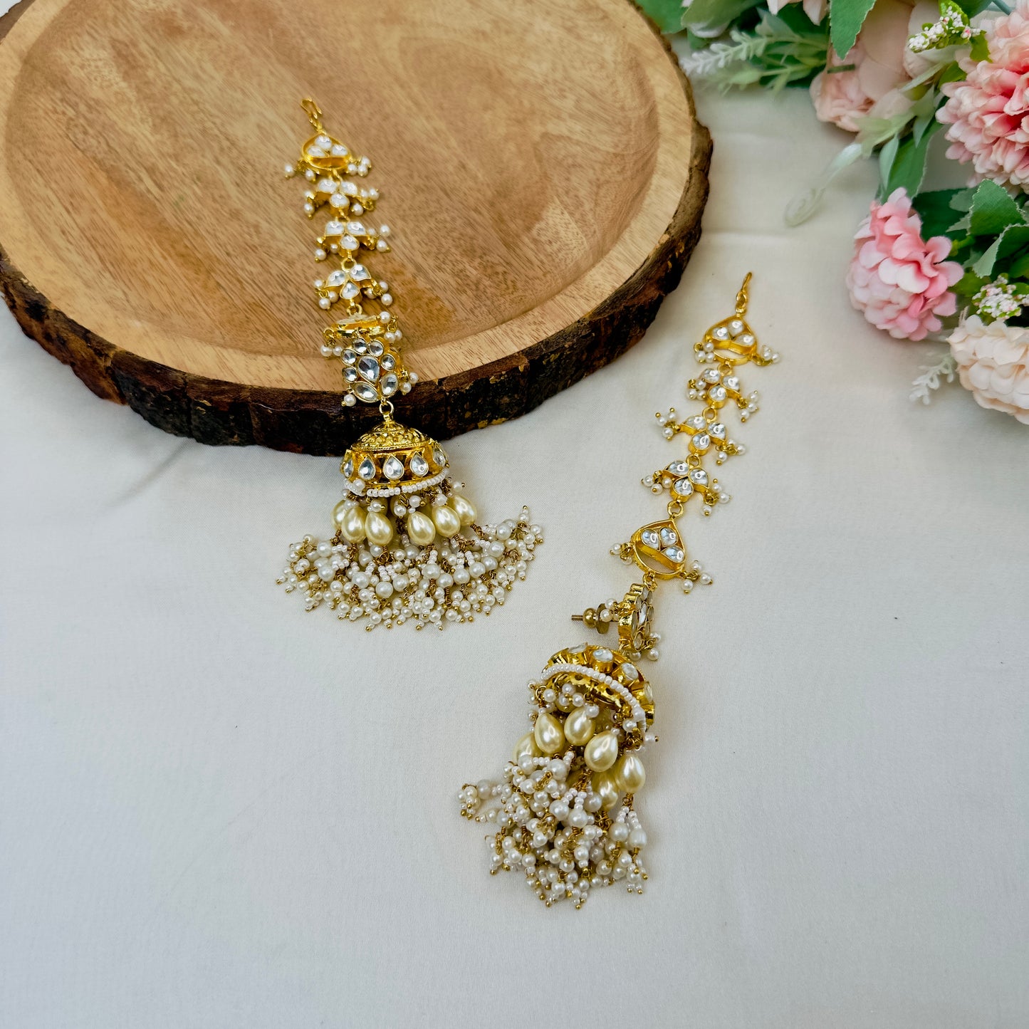 Jhumki Earrings with earchain