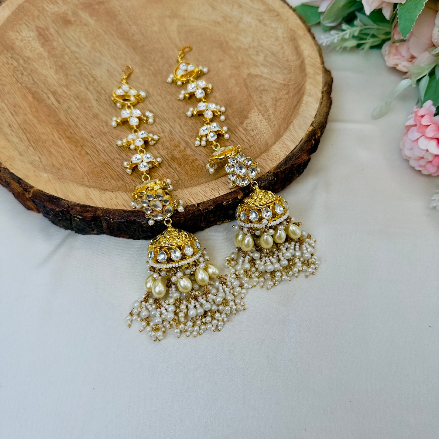 Jhumki Earrings with earchain